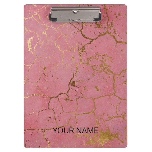 Pink Marble Anpassen der Zwischenablage Klemmbrett (Vorderseite)