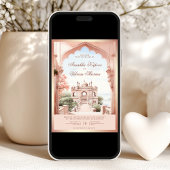 Pink Marble Arch Foto Indischer Palast Hochzeit Einladung