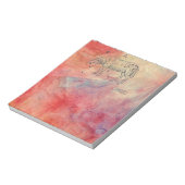 Pink Marble Aries Notepad Notizblock (Rotiert)