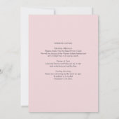 Pink Marble Bachelorette Wochenende Einladung (Rückseite)