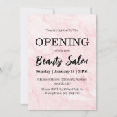 Pink Marble Beauty Salon Grand Opening Einladung (Rückseite)