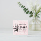 Pink Marble Beauty Salon Rabattkarte (Stehend Vorderseite)