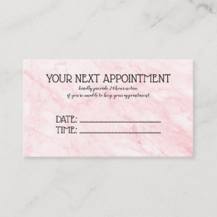 Pink Marble Beauty Salon Terminkarte