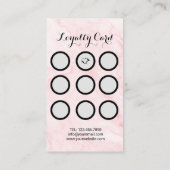 Pink Marble Beauty Salon Treuekarte (Rückseite)