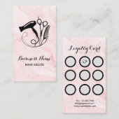 Pink Marble Beauty Salon Treuekarte (Vorne/Hinten)