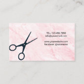 Pink Marble Beauty Salon Visitenkarte (Rückseite)