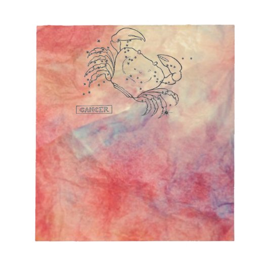 Pink Marble Cancer Notepad Notizblock (Vorderseite)