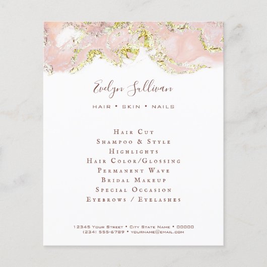 Pink Marble Design Flyer (Vorne)