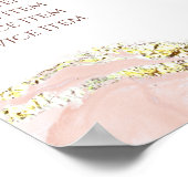 Pink Marble Design Preisliste Plakat (Ecke)