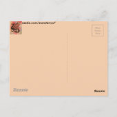 Pink Marble Dragon Postcard Postkarte (Rückseite)