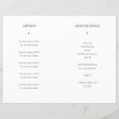 Pink Marble Feier des Programms zur Beerdigung des (Rückseite)