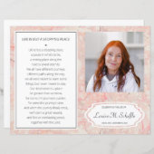 Pink Marble Feier des Programms zur Beerdigung des (Vorne/Hinten)