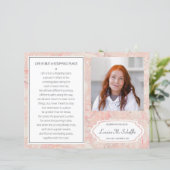 Pink Marble Feier des Programms zur Beerdigung des (Stehend Vorderseite)