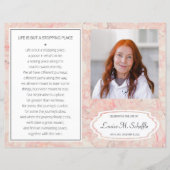 Pink Marble Feier des Programms zur Beerdigung des (Vorderseite)