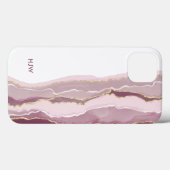 Pink Marble iPhone Case (Rückseite (Horizontal))
