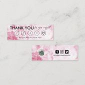 Pink Marble Makeup Hair dank Loyalty Card Mini Visitenkarte (Vorne/Hinten)