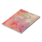 Pink Marble Sagittarius Notepad Notizblock (Rotiert)