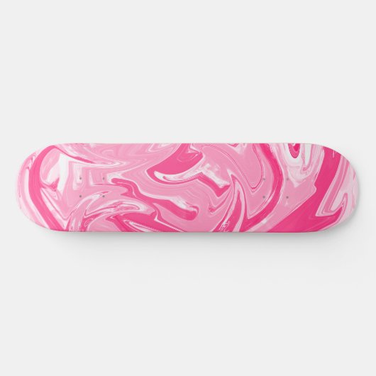 Pink Marble Skateboard Deck (Horizontal)