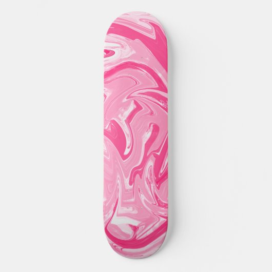 Pink Marble Skateboard Deck (Vorderseite)