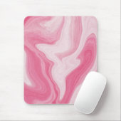 Pink Marble Swirl Pattern – Aesthetic Abstract Mousepad (Mit Mouse)