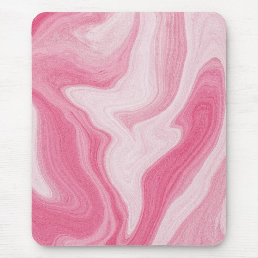 Pink Marble Swirl Pattern – Aesthetic Abstract Mousepad (Vorne)