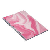 Pink Marble Swirl Pattern – Aesthetic Abstract  Notizblock (Rechte Seite)