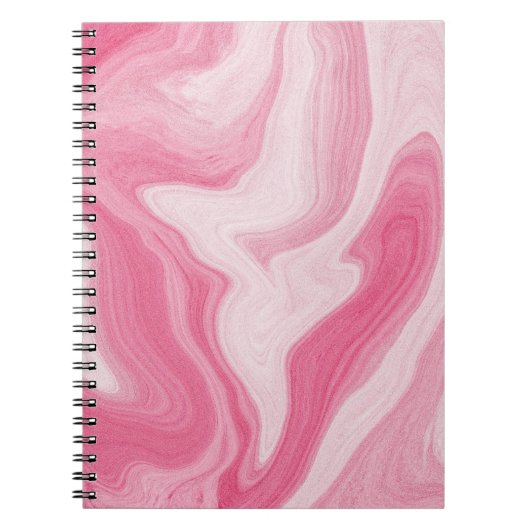 Pink Marble Swirl Pattern – Aesthetic Abstract  Notizblock (Vorderseite)