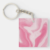 Pink Marble Swirl Pattern – Aesthetic Abstract Schlüsselanhänger (Vorderseite)