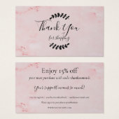 Pink Marble Vielen Dank für die Rabattkarte (Vorne & Hinten)