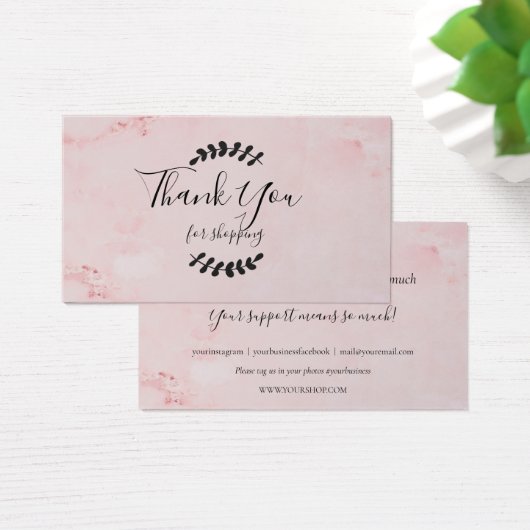 Pink Marble Vielen Dank für die Rabattkarte (Schreibtisch)