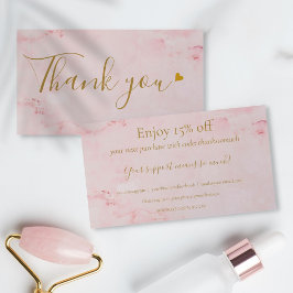 Pink Marble Vielen Dank für die Rabattkarte