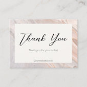 Pink Marble Vielen Dank Kundenservice-Karte Visitenkarte (Vorderseite)