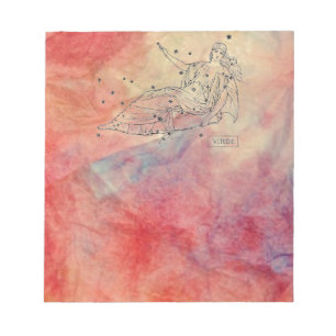 Pink Marble Virgo Notepad Notizblock