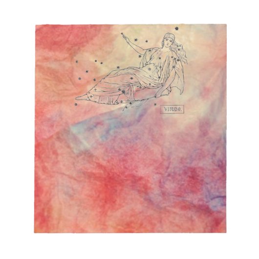 Pink Marble Virgo Notepad Notizblock (Vorderseite)