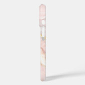 Pink Marble with Gold Veins – Elegant Design Case-Mate iPhone Hülle (Rückseite / Links)