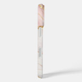 Pink Marble with Gold Veins – Elegant Design Case-Mate iPhone Hülle (Rückseite / Rechts)