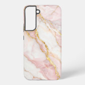 Pink Marble with Gold Veins – Elegant Design Samsung Galaxy Hülle (Rückseite)