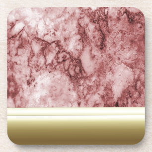Pink Marble with golden stripes Untersetzer