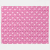 Pink Marbles Muster Fleecedecke (Vorderseite (Horizontal))