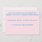 Pink Margarita Bridal/Junggeselinnen-Abschied Einladung (Rückseite)