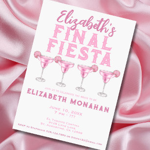 Pink Margarita Final Fiesta Bachelorette Einladung
