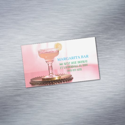 Pink Margarita Lounge & Bar Magnetische Visitenkarte (Beispiel)