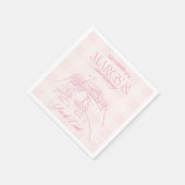 Pink Margs and Matrimonte Bachelorette Serviette (Ecke)