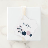 Pink & Marine Blume vielen Dank Geschenkanhänger (Beispiel)