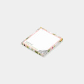 Pink Mariposa Vintage Schmetterlingshinweise Post-it Klebezettel (angewinkelt)