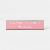 Pink Marketing Manager Schreibtischnamensplakette (Vorderseite )
