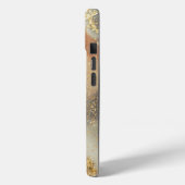 Pink Marmor Chic Gold Glitter Monogramm Case-Mate iPhone Hülle (Rückseite / Links)