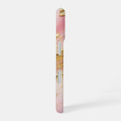 Pink Marmor Chic Gold Glitter Monogramm iPhone 16 Hülle (Rechte Seite)