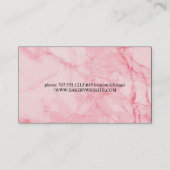 PINK-Marmor, goldfarbenes Haus - Reinigungsservice Visitenkarte (Rückseite)