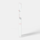 Pink Marmor Stein kundenspezifische Monogramm iPho iPhone Hülle (Linke Seite)